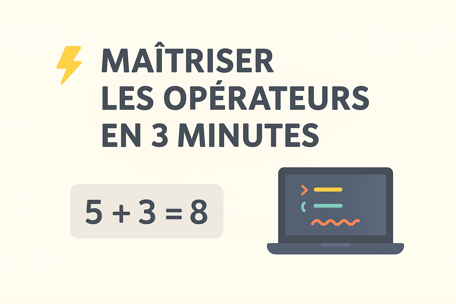Maîtriser les opérateurs en 3 minutes